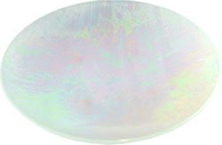 White Candle/Cone Base - Glass - 5in. round - Metaphysical