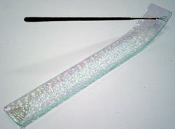 White Incense Holder - Glass - Plain - Metaphysical