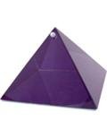 Spirituality Violet Glass Pyramid - 6 inch - Metaphysical