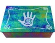 Black Diamond Etched Hand Tarot Box - Metaphysical