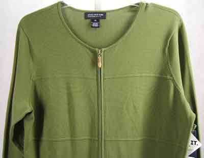 Jones NY Cardigan Sweater Top Green Plus Size 1X