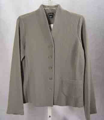 $318 Eileen Fisher Wool Viscose Nylon Jacket Stone Size S