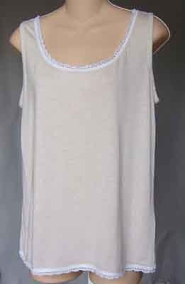 St"." John Sport Shell Tank Top Linen/Viscose Size M