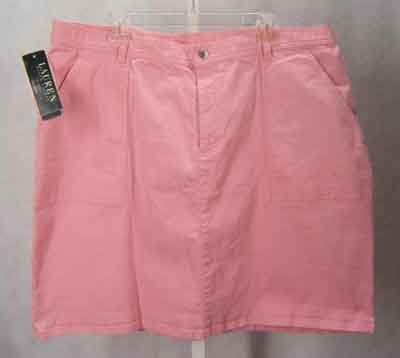 Ralph Lauren Pink Cotton Spandex Skirt Plus Size 22W