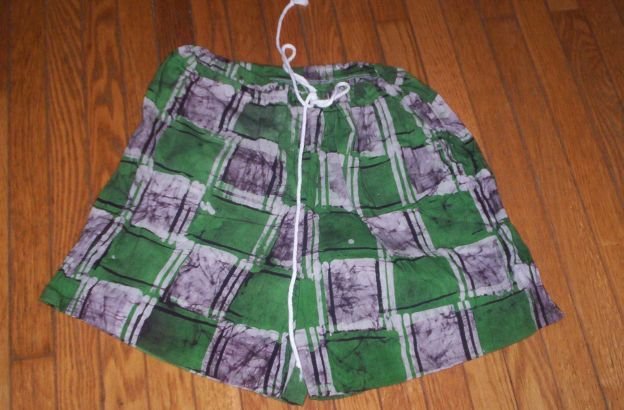 Green Batik African Shorts