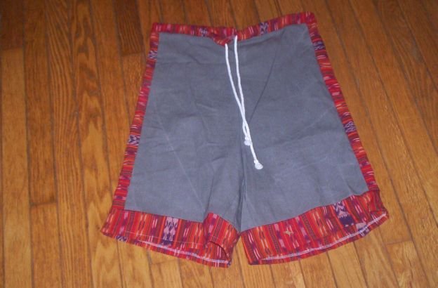 Cotton Duck Shorts w/ Guatemalan Accents