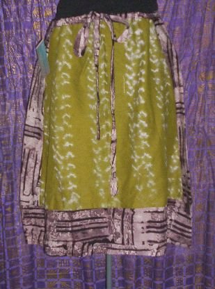 Earthy African Batik Skirt