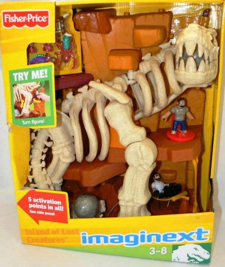 Fisher Price Imaginext Island of Lost Creatures Dinosaur Skeleton Playset New