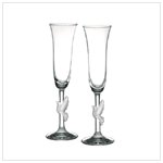 Gorham Crystal Amore Doves Flutes #36974
