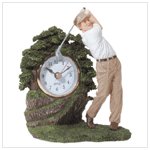Golfer Statue Clock #31803