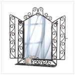 Ornate Wall Mirror With Shelf #32407