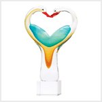 Love Birds Art Glass Sculpture #38984