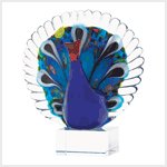Art Glass Peacock #38982