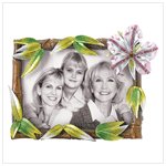 Pewter Jeweled Hibiscus Photo Frame #39033
