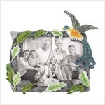 Pewter Jeweled Peacock Photo Frame #39034