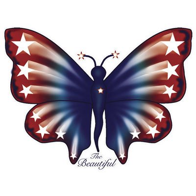 Adult Patriotic Butterfly Tshirt