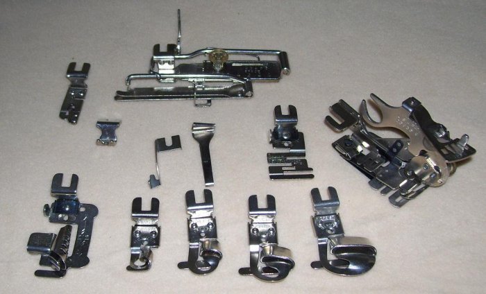 Set of 10 Feet for Rotary Sewing Machine. Greist