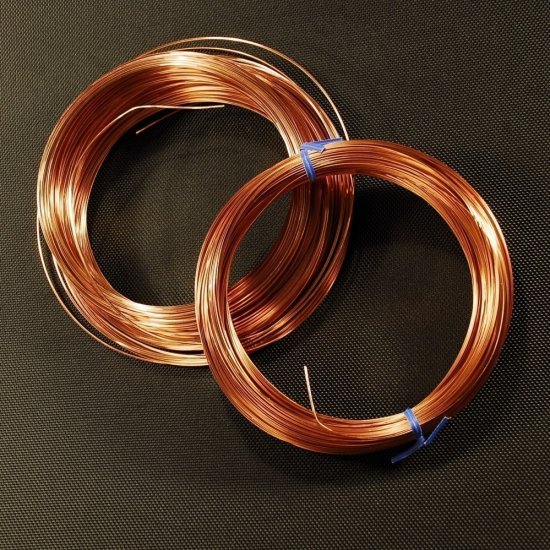 1/2 Round Copper Jewelry Wire - 18 Gauge - 50 feet -Hard to Find