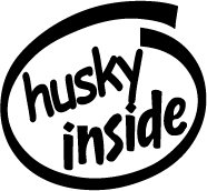 Husky Inside Decal Sticker