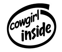 Cowgirl Inside Decal Sticker