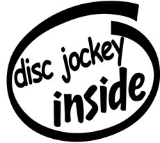 Disc Jockey Inside Decal Sticker dj