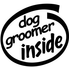 Dog Groomer Inside Decal Sticker