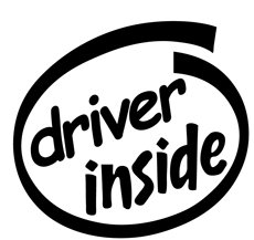Driver Inside Decal Sticker