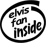 Elvis Fan Inside Decal Sticker presley
