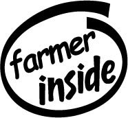 Farmer Inside Decal Sticker
