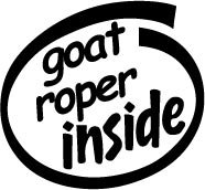 Goat Roper Inside Decal Sticker