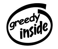 Greedy Inside Decal Sticker