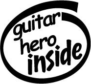 Guitar Hero Inside Decal Sticker