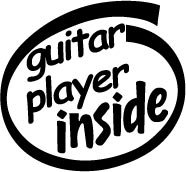 Guitar Player Inside Decal Sticker