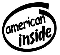 American Inside Decal Sticker