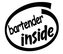 Bartender Inside Decal Sticker