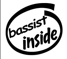Bassist Inside Decal Sticker