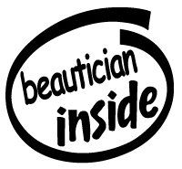 Beautician Inside Decal Sticker