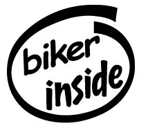 Biker Inside Decal Sticker
