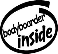 Bodyboarder Inside Decal Sticker