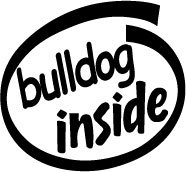 Bulldog Inside Decal Sticker
