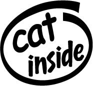 Cat Inside Decal Sticker