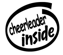 Cheerleader Inside Decal Sticker