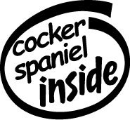 Cocker Spaniel Inside Decal Sticker