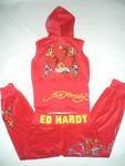 Red Ed Hardy Sweat Suit