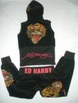 Black Ed Hardy Sweat Suit