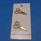 JHB International 1 Card/2 Buttons Vintage Gold Scissors Buttons