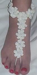 Crochet Flowers Barefoot Sandals
