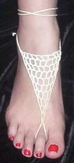 Fishnet Ankle Wrap Barefoot Sandals
