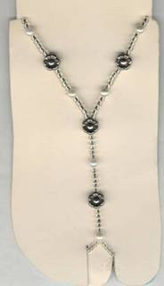 Silver Flower Barefoot Sandals