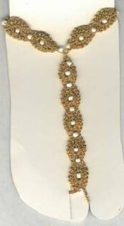 Scalloped Bead Crochet Barefoot Sandals